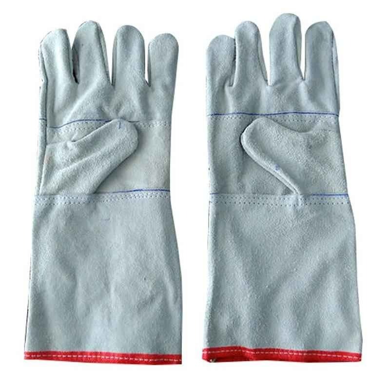 Leather Canvas Gloves Double palm Two piece 450 Grams Cotton Quality